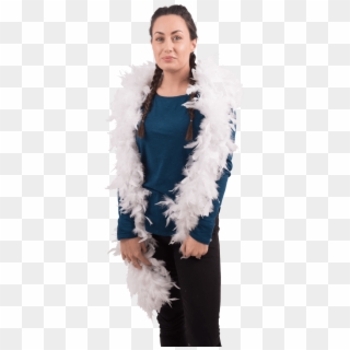 White Feather Boa - Costume Clipart