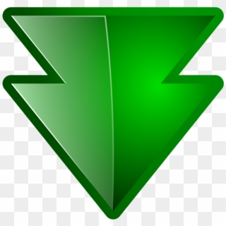 Down Arrow Green - Triangle Clipart