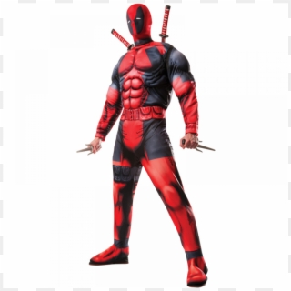 Deadpool Muscle Adult Costume - Marvel Fancy Dress Men Clipart