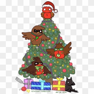 Batfamily The Birdbros Are Using Teamwork To - Christmas Art Clipart