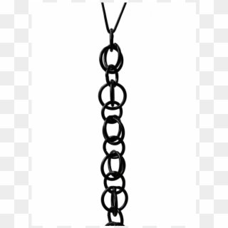 Double Loops Matte Black Aluminum Rain Chain - Pendant Clipart