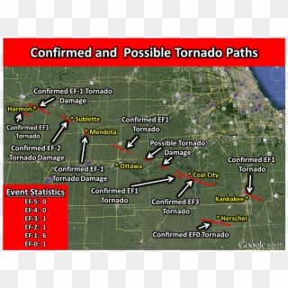 Tornado Map - Ottawa Tornado Path Of Destruction Clipart