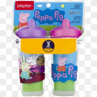 Playtex Sipsters Stage 3 Peppa Pig Spill Proof, Leak - Peppa Pig Sippy Cup Clipart