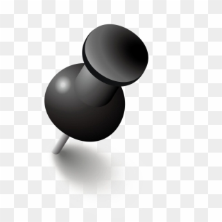 Drawing Pin Png - Black Push Pin Png Clipart