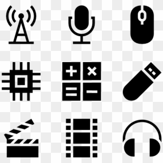 Solid Electronic Elements - Electronics Icon Png Vector Clipart