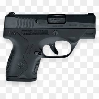 Bu9 Nano Pistol, Mm, Black, Facing Right - Smith And Wesson Bodyguard 38 Pistol Clipart