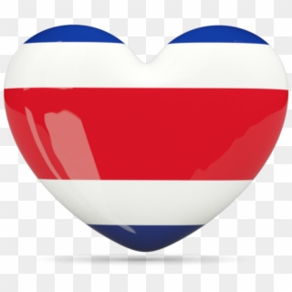 Costa Rica Flag Heart Icon - Costa Rican Flag Png Clipart