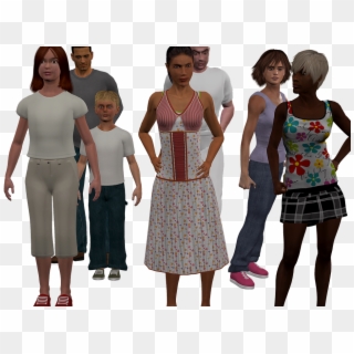 Crowd, Woman, One, Child, Png, Group - Girl Clipart