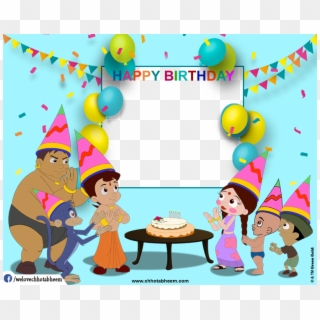 Chhota Bheem Photobooth - Chhota Bheem Birthday Cake Clipart