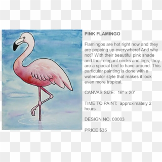 Pink Flamingo Popup Paint Studio Clipart