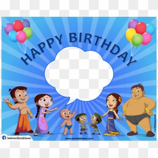 Chhota Bheem Photobooth - Chhota Bheem Birthday Cake Clipart - Large ...