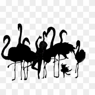 Silhouette Flamingos Ftestickers - Flock Clipart