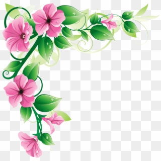 Flowers Borders Png Transparent Flowers Borders Png - Pink Flower Border Png Clipart