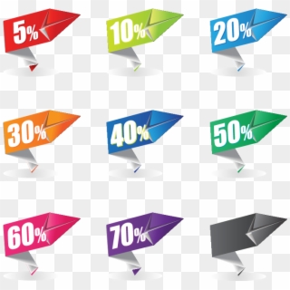 Colorful Origami Sale Label - Sale Label Png Clipart