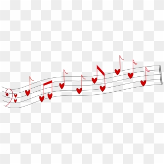 Music Notes Heart Png - Notas Musicais Com Coraçaõ Png Clipart
