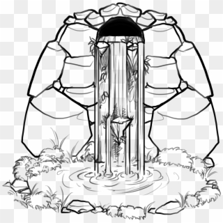 28 Collection Of Line Drawing Of Waterfall Clipart