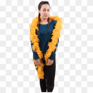 Yellow Feather Boa - Costume Clipart