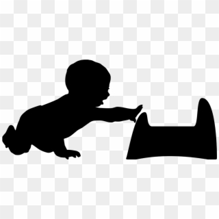 Potty Training Potty Baby Crawling Infant Reaching - Baby Crawling Silhouette Clipart