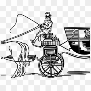Horse Drawn Carriage Clipart Chariot - Horse And Carriage In The Victorian Times - Png Download