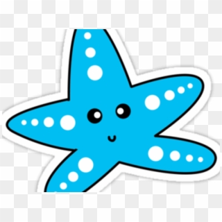 Starfish Clipart Cute Cartoon - Cute Blue Starfish Clipart - Png Download