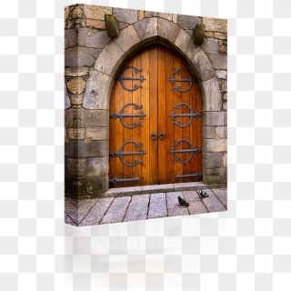 Old Wooden Door - Wooden Castle Door Clipart