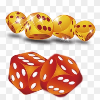 Graphic Royalty Free Light Dice Gold - Free Vector Casino Clipart