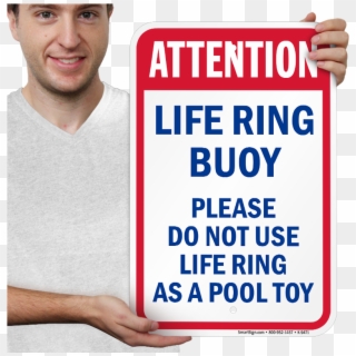 Don't Use Life Ring As Pool Toy Signs - Sign Clipart
