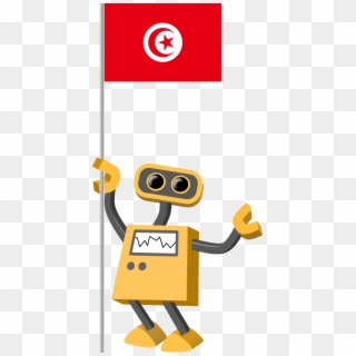 Flag Bot, Tunisia - Ukraine Animation Background Clipart