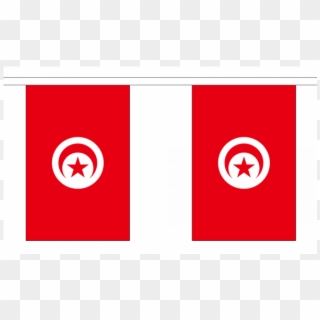Tunisia Flag Bunting - Circle Clipart