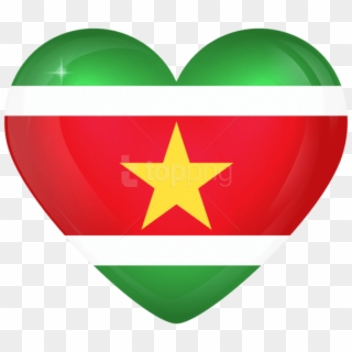 Free Png Download Suriname Large Heart Flag Clipart - Surinam Heart Flag Png Transparent Png