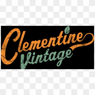 Clementine Vintage Final Logo Print - Calligraphy Clipart
