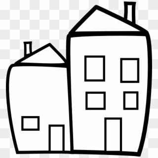 Building Clip Art - Small Building Clipart Black And White - Png Download