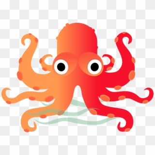 Octopus Clipart Invertebrate - หมึก การ์ตูน Png Transparent Png