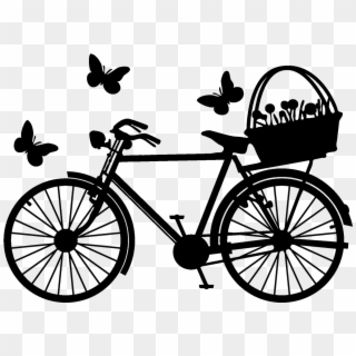 Vinilo Bicicleta De Paseo Create Things Pinterest - French Bike With Flowers Clipart