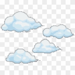 #clouds #pixels #pixel #blue - Clouds Pixel Art Png Clipart