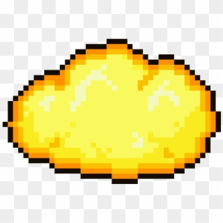 Yellow Cloud - Sad Pepe Pixel Art Clipart