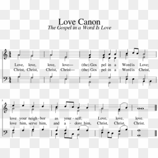 The Gospel In A Word Is Love - Sheet Music Clipart