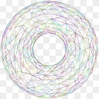 This Free Icons Png Design Of 3d Torus Wireframe Prismatic - Triangle Wireframe Torus Clipart