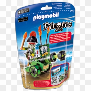 Green Interactive Cannon With Pirate Captain - Playmobil 6162 Clipart