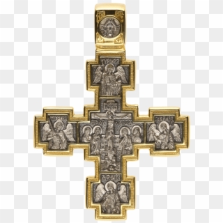 Russian Orthodox Silver Cross Pendant Crucifixion Saint - Picto Calorie Clipart