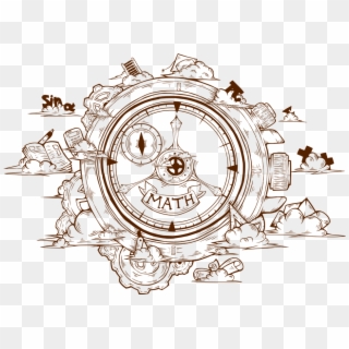 Fantasy Clock Watch Steampunk Dream Surreal Time - Circle Clipart
