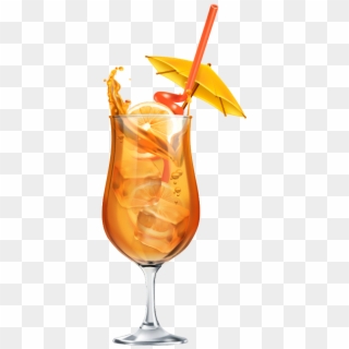 Cocktail Spritz Martini Cartoon Iced Lemon Juice - Cocktail Ice Png Clipart