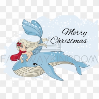 Merry Christmas Vacation Mermaid Vector Illustration - 만화 여자 귀엽다 귀엽다 Png 귀여운 여자 캐릭터 Clipart