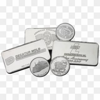 Any Business Or Consumer Can Get Custom Bars And Rounds - Silver Clipart