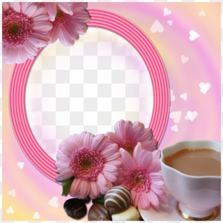 Coffee And Flowers Frame By Venicet Clipart