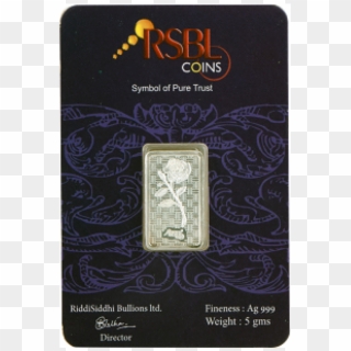 5g Silver Bar - Rsbl Silver Coin Clipart