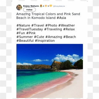 Amazing Tropical Colors And Pink Sand Beach In Komodo - Beach Ridge Clipart