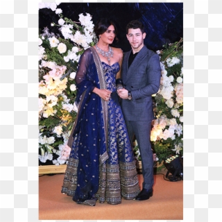 Newly-weds Priyanka Chopra And Nick Jonas Host A Wedding - Priyanka Chopra Blue Reception Dress Clipart
