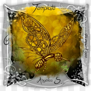 Steampunk Bee Cu Template Full Size - Brush-footed Butterfly Clipart