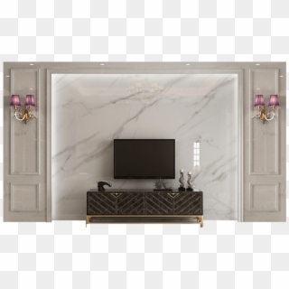 Living Room Microcrystalline Tv Background Wall Tile - Sliding Door Clipart